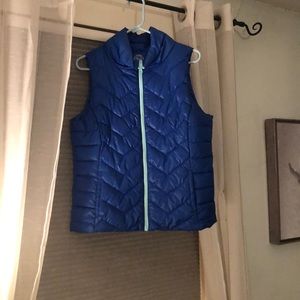 Blue Puffer Vest! Worn twice! Great condition!